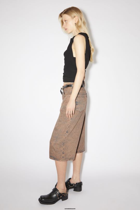 Acne Studios vaatteet vaaleanpunainen/harmaa 0VF2B341 löysät farkkushortsit