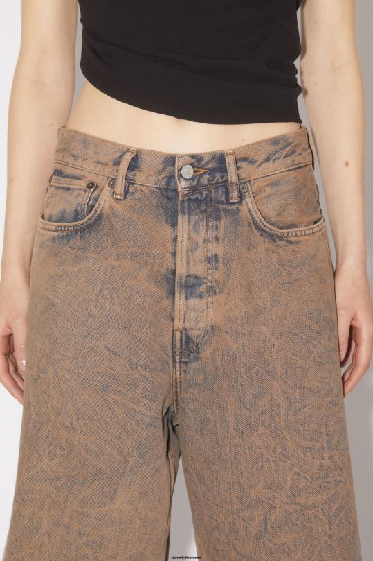 Acne Studios vaatteet vaaleanpunainen/harmaa 0VF2B341 löysät farkkushortsit