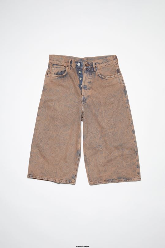 Acne Studios vaatteet vaaleanpunainen/harmaa 0VF2B341 löysät farkkushortsit