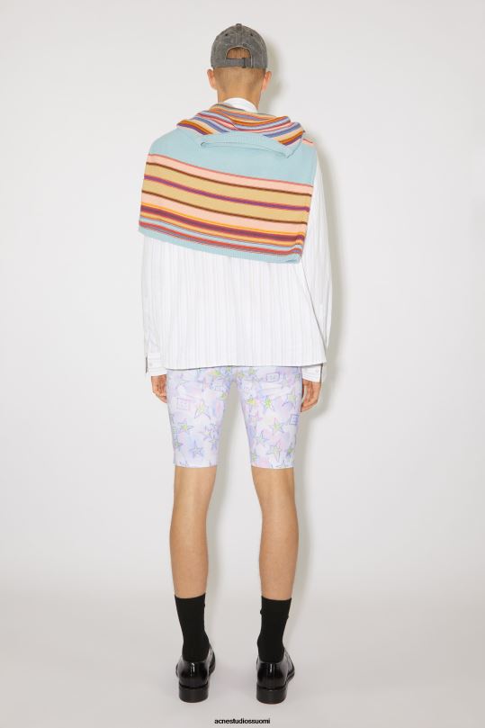 Acne Studios vaatteet vaaleanpunainen/multi 0VF2B1074 painettu shortsit unisex