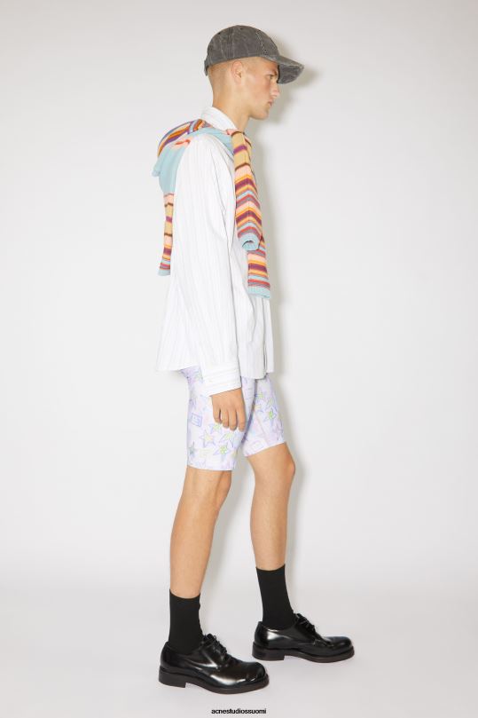 Acne Studios vaatteet vaaleanpunainen/multi 0VF2B1074 painettu shortsit unisex