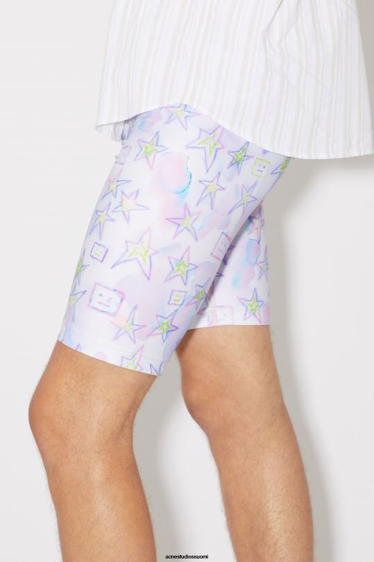 Acne Studios vaatteet vaaleanpunainen/multi 0VF2B1074 painettu shortsit unisex