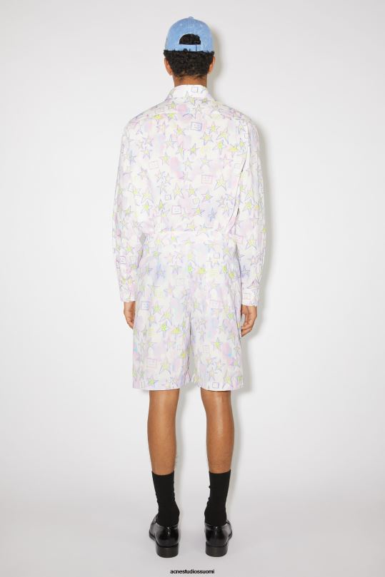 Acne Studios vaatteet vaaleanpunainen/multi 0VF2B1140 painetut unisex-uimahousut