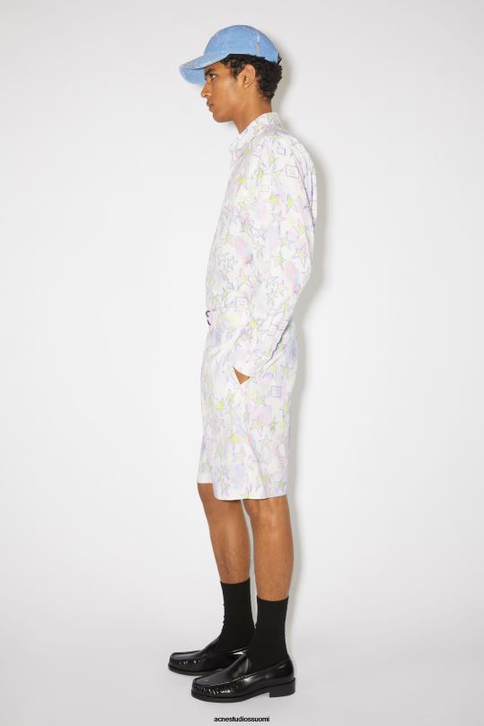 Acne Studios vaatteet vaaleanpunainen/multi 0VF2B1140 painetut unisex-uimahousut