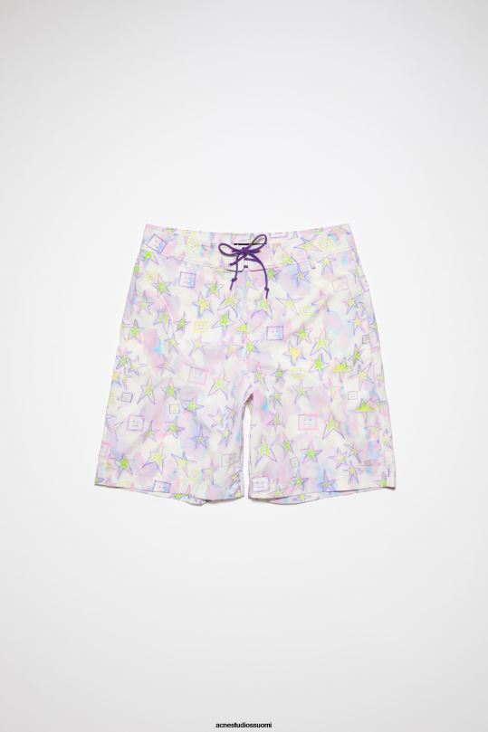 Acne Studios vaatteet vaaleanpunainen/multi 0VF2B1140 painetut unisex-uimahousut