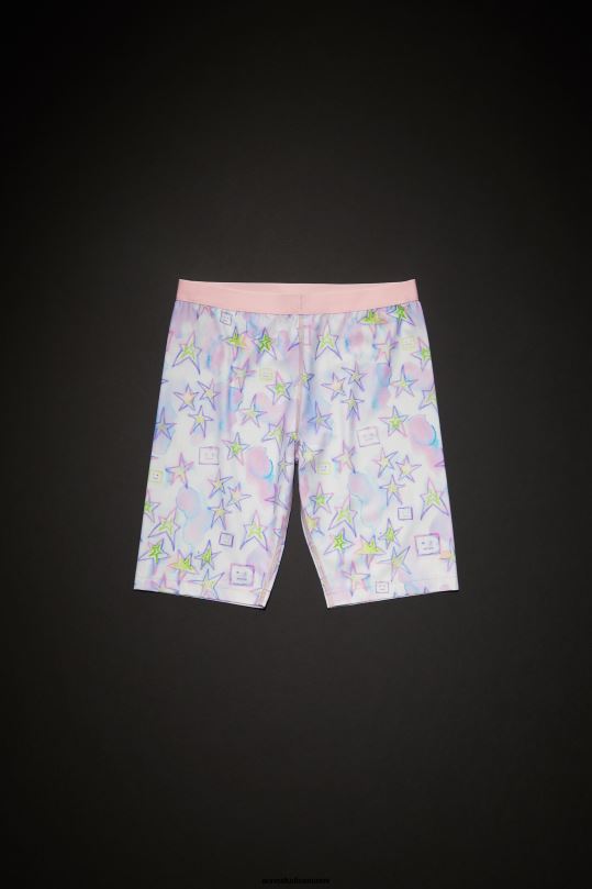 Acne Studios vaatteet vaaleanpunainen/multi 0VF2B336 painettu shortsit unisex