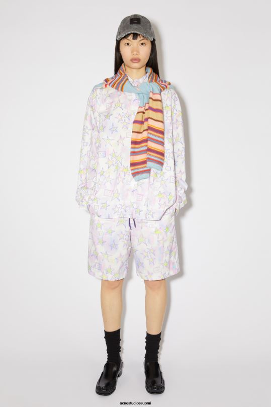 Acne Studios vaatteet vaaleanpunainen/multi 0VF2B394 painetut unisex-uimahousut