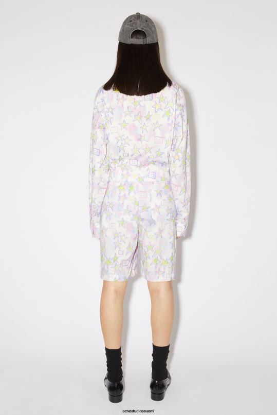 Acne Studios vaatteet vaaleanpunainen/multi 0VF2B394 painetut unisex-uimahousut