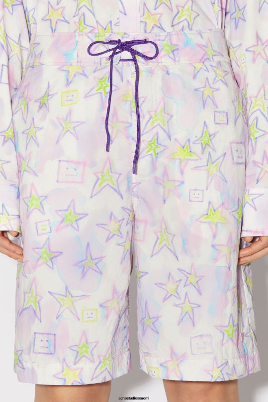 Acne Studios vaatteet vaaleanpunainen/multi 0VF2B394 painetut unisex-uimahousut