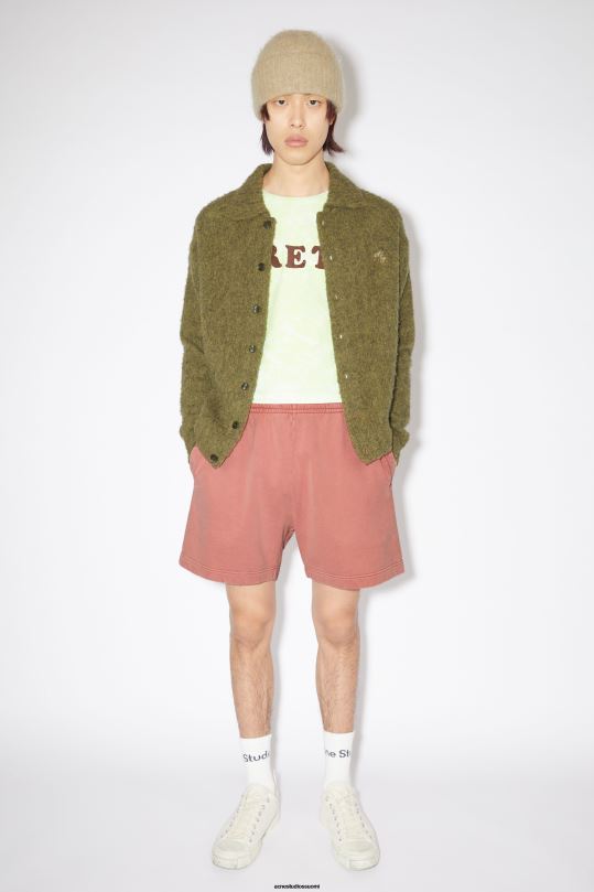 Acne Studios vaatteet vintage pinkki 0VF2B1080 puuvillaiset hikishortsit