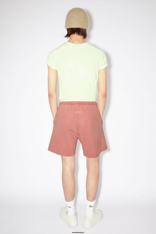 Acne Studios vaatteet vintage pinkki 0VF2B1080 puuvillaiset hikishortsit