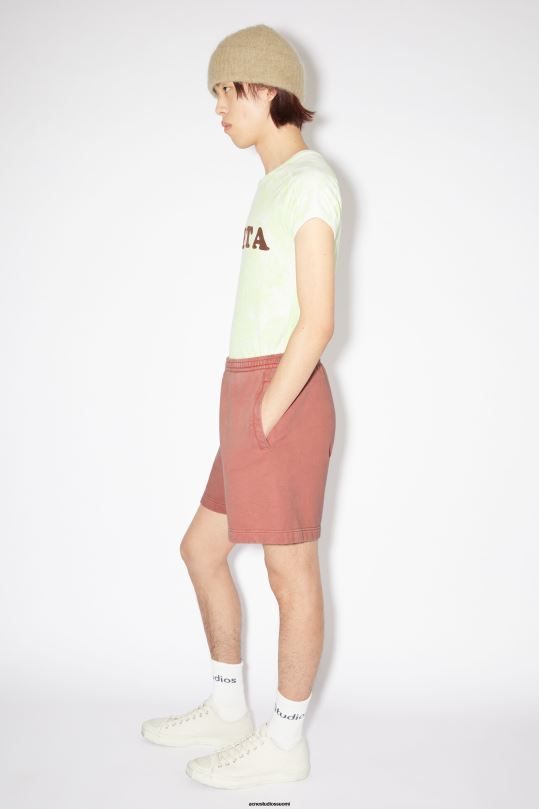 Acne Studios vaatteet vintage pinkki 0VF2B1080 puuvillaiset hikishortsit