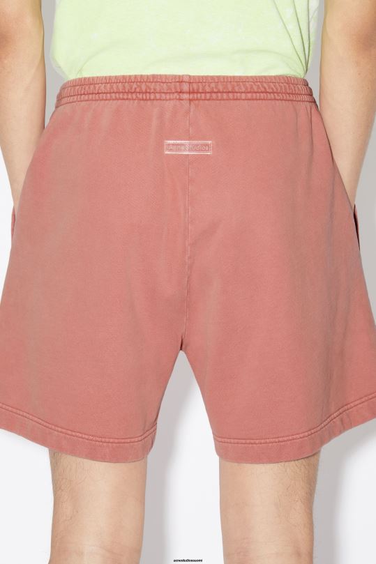 Acne Studios vaatteet vintage pinkki 0VF2B1080 puuvillaiset hikishortsit