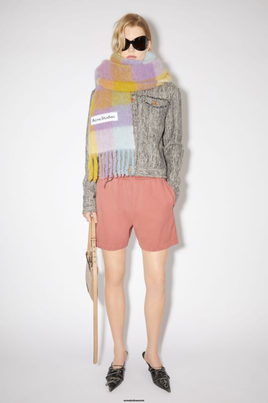 Acne Studios vaatteet vintage pinkki 0VF2B342 puuvillaiset hikishortsit