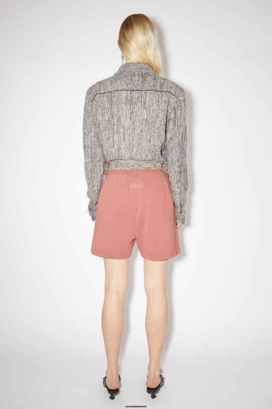 Acne Studios vaatteet vintage pinkki 0VF2B342 puuvillaiset hikishortsit