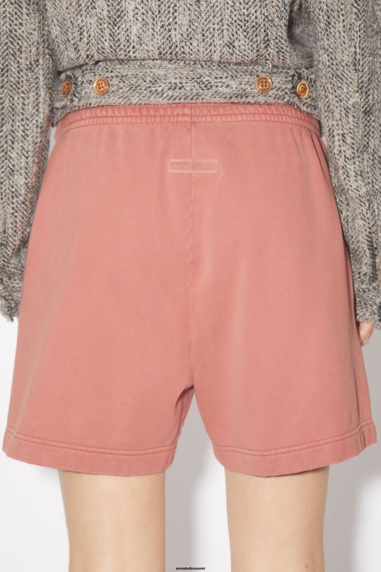 Acne Studios vaatteet vintage pinkki 0VF2B342 puuvillaiset hikishortsit