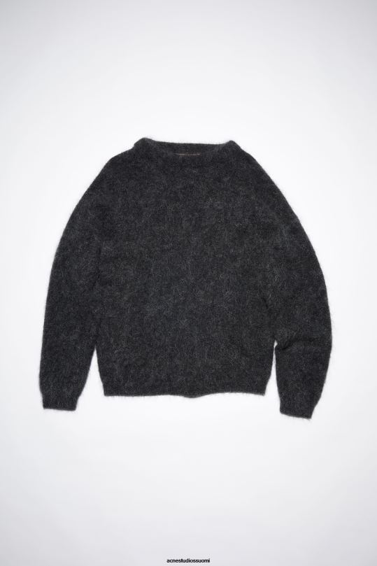Acne Studios vaatteet antrasiitin harmaa 0VF2B425 mohairvillainen pyöreä kaulapusero