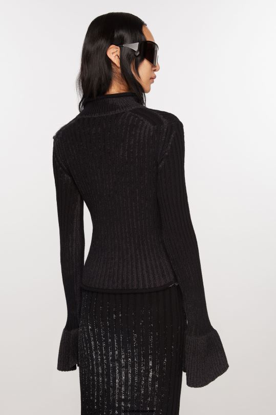 Acne Studios vaatteet antrasiitti/musta 0VF2B76 pitkähihainen neulepusero
