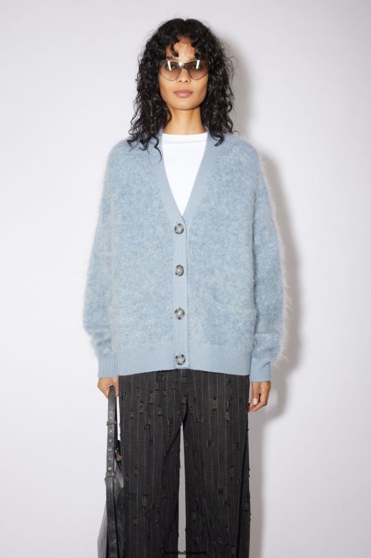 Acne Studios vaatteet denim sininen 0VF2B112 villainen mohair neuletakki