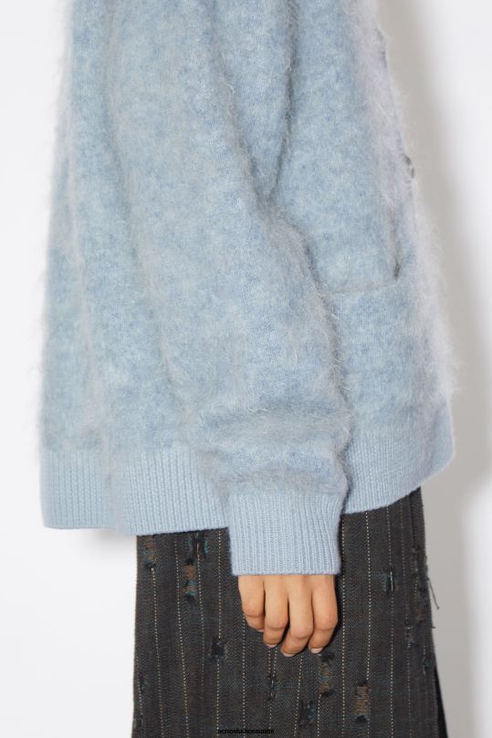 Acne Studios vaatteet denim sininen 0VF2B112 villainen mohair neuletakki