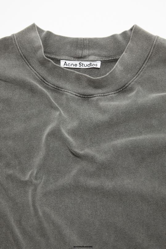 Acne Studios vaatteet haalistunut musta 0VF2B204 pyöreä kaula-aukkoinen pusero