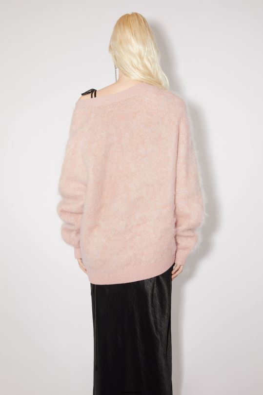 Acne Studios vaatteet haalistunut vaaleanpunainen 0VF2B110 villainen mohair neuletakki