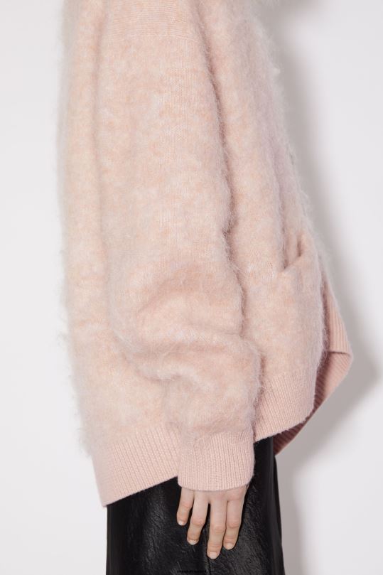 Acne Studios vaatteet haalistunut vaaleanpunainen 0VF2B110 villainen mohair neuletakki