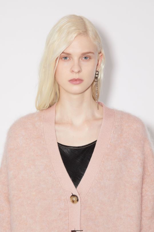 Acne Studios vaatteet haalistunut vaaleanpunainen 0VF2B110 villainen mohair neuletakki