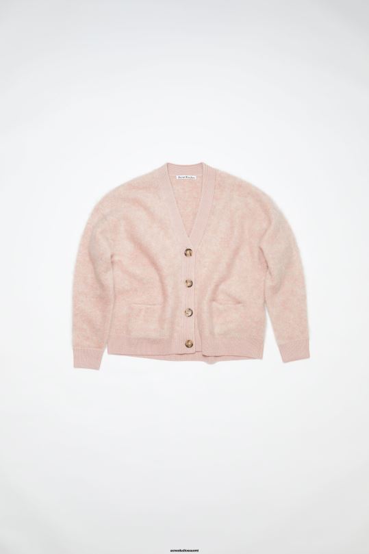 Acne Studios vaatteet haalistunut vaaleanpunainen 0VF2B110 villainen mohair neuletakki