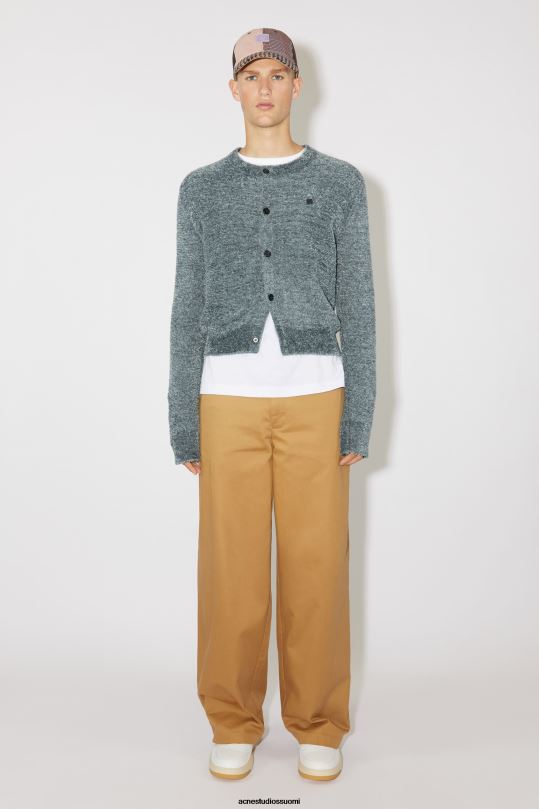 Acne Studios vaatteet harmaa 0VF2B940 pyöreäkauluksinen neuletakki unisex