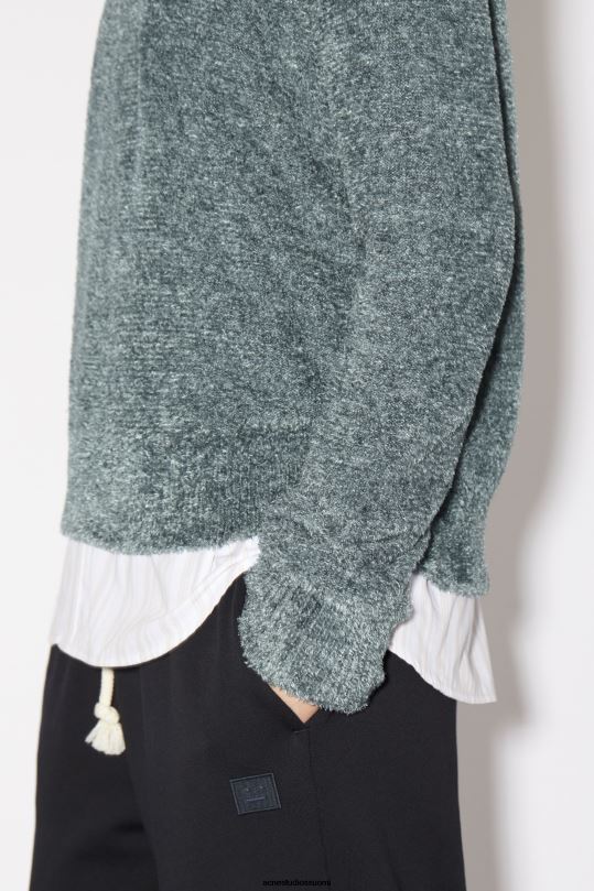 Acne Studios vaatteet harmaa 0VF2B94 pyöreä kaula-aukkoinen unisex-neulepusero