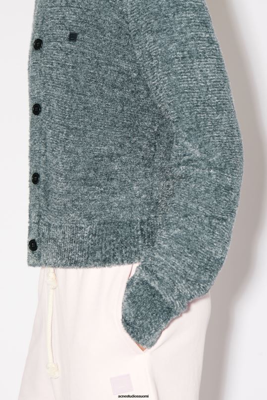 Acne Studios vaatteet harmaa 0VF2B96 pyöreäkauluksinen neuletakki unisex
