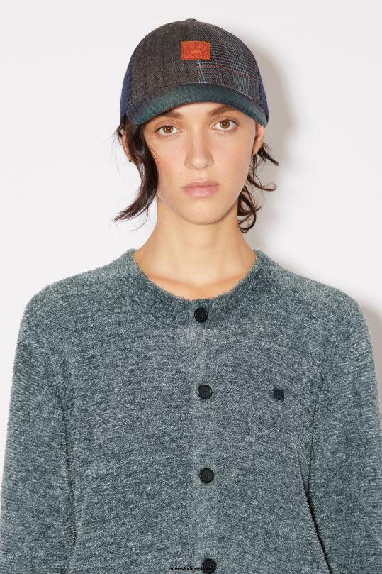 Acne Studios vaatteet harmaa 0VF2B96 pyöreäkauluksinen neuletakki unisex