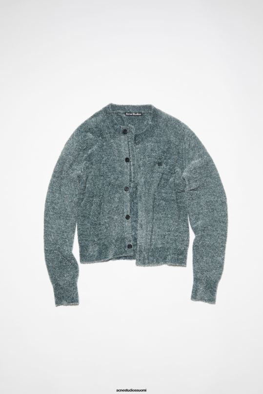 Acne Studios vaatteet harmaa 0VF2B96 pyöreäkauluksinen neuletakki unisex