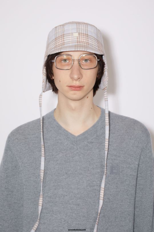 Acne Studios vaatteet harmaa melansi 0VF2B1177 villainen V-kaula-aukkoinen villapaita unisex