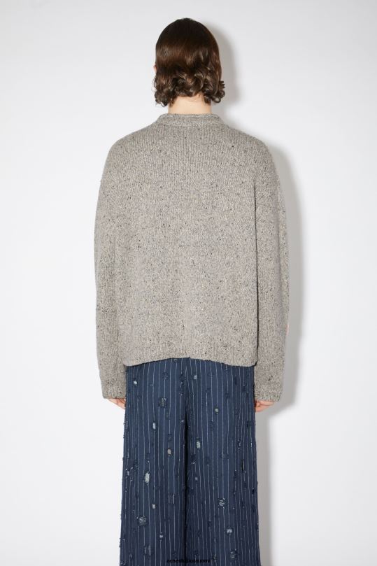 Acne Studios vaatteet harmaa melansi 0VF2B947 jacquard villasekoitetta neule