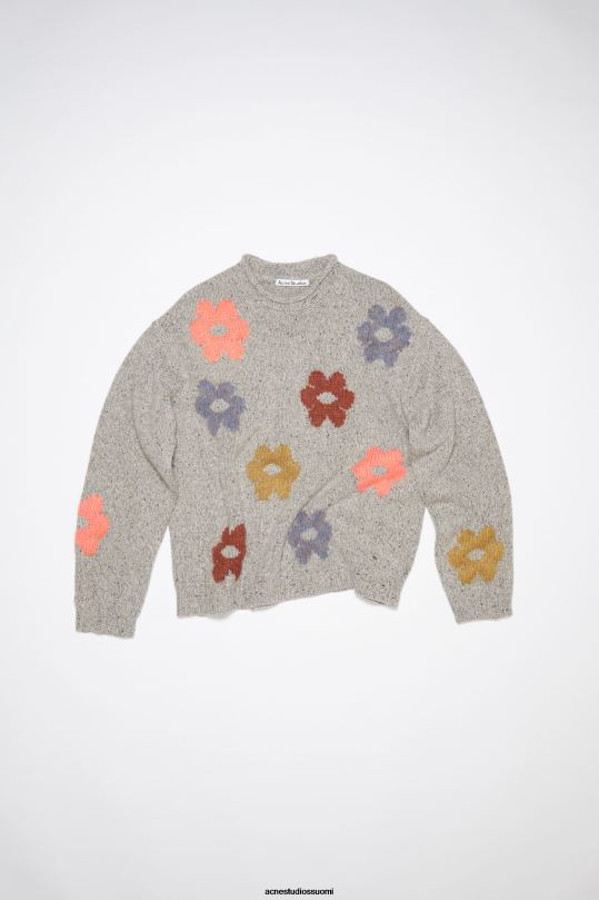 Acne Studios vaatteet harmaa melansi 0VF2B947 jacquard villasekoitetta neule