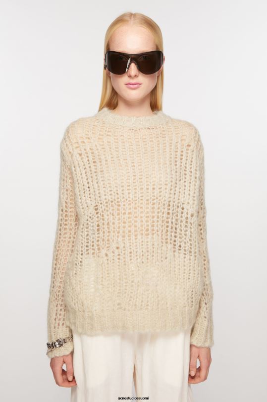 Acne Studios vaatteet hiekka beige 0VF2B69 mohair sekoituspusero
