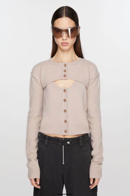 Acne Studios vaatteet hiekka beige 0VF2B72 neulottu neuletakkisetti
