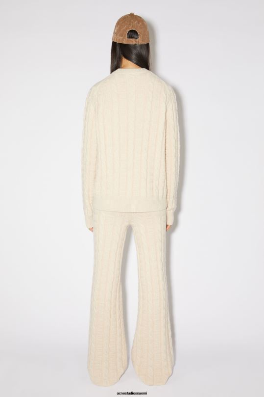 Acne Studios vaatteet kaurapuuro melange 0VF2B88 kaapelivillapusero unisex