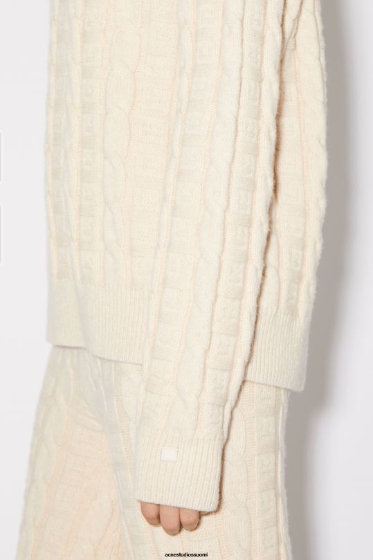 Acne Studios vaatteet kaurapuuro melange 0VF2B88 kaapelivillapusero unisex