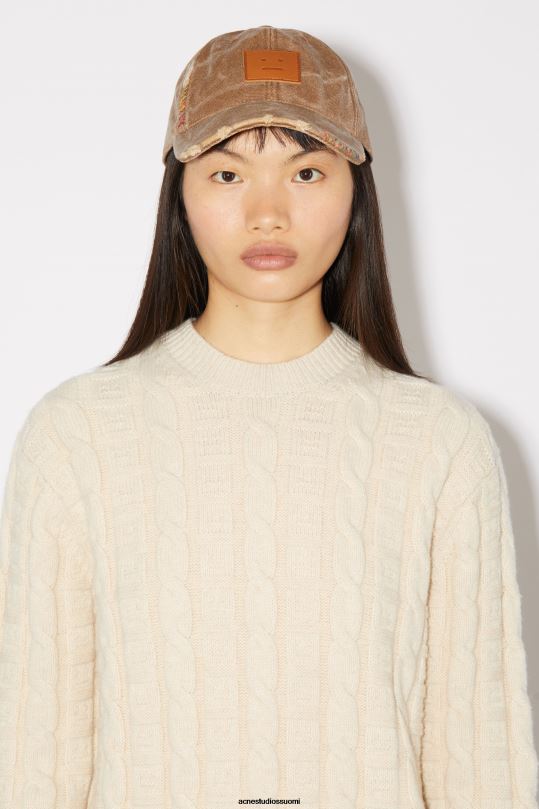 Acne Studios vaatteet kaurapuuro melange 0VF2B88 kaapelivillapusero unisex