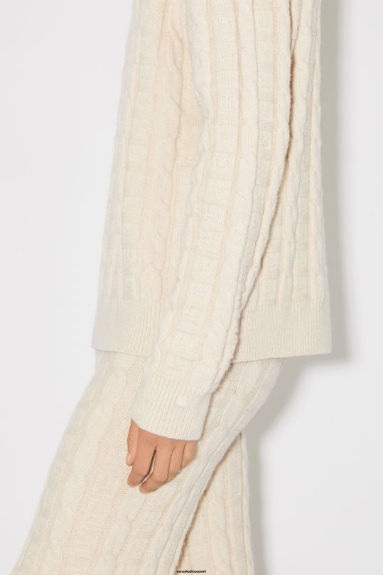 Acne Studios vaatteet kaurapuuro melange 0VF2B933 kaapelivillapusero unisex