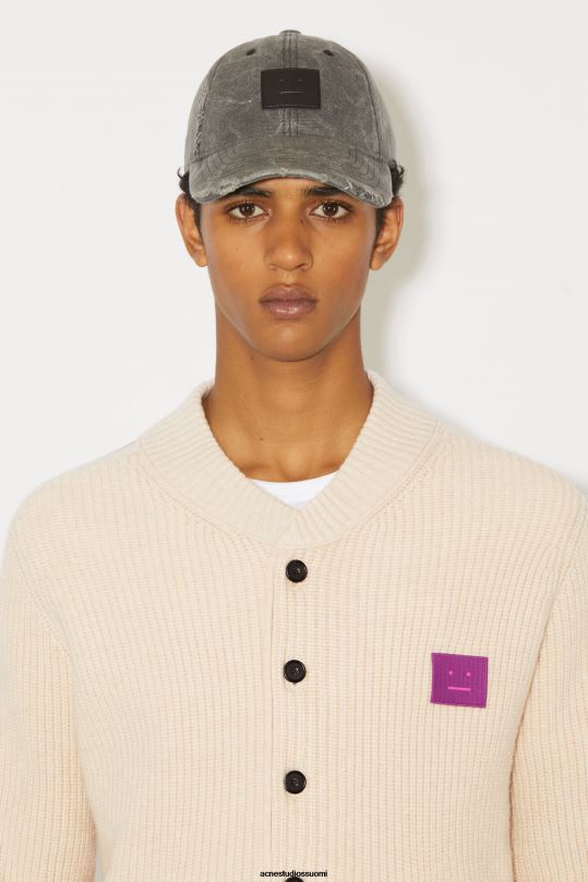 Acne Studios vaatteet kaurapuuro melange 0VF2B938 pyöreäkauluksinen neuletakki unisex