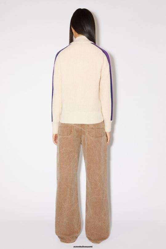 Acne Studios vaatteet kaurapuuro melange 0VF2B95 pyöreäkauluksinen neuletakki unisex