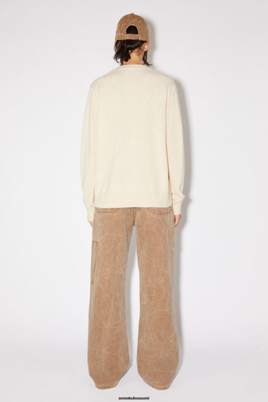 Acne Studios vaatteet kaurapuuro melange 0VF2B97 V-kaula-aukkoinen unisex-neuletakki