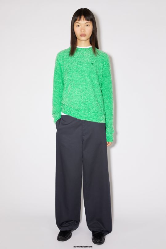 Acne Studios vaatteet kirkkaanvihreä 0VF2B83 pyöreä kaula-aukkoinen unisex-neulepusero