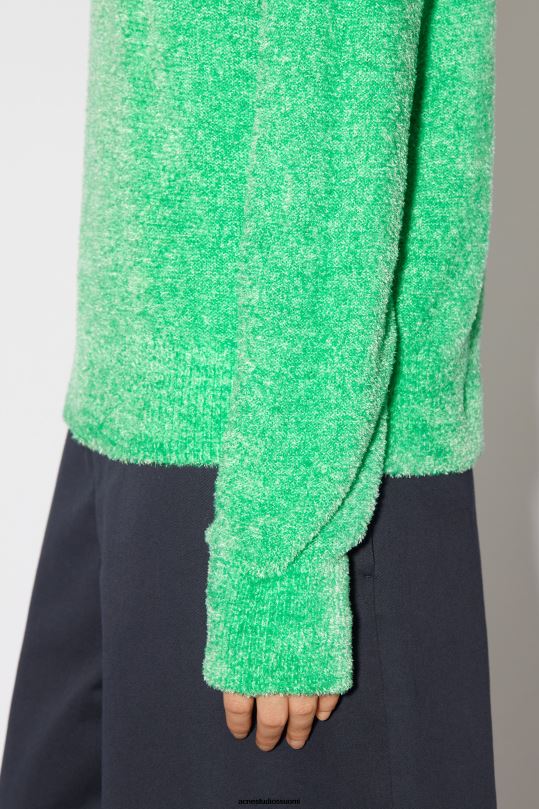 Acne Studios vaatteet kirkkaanvihreä 0VF2B83 pyöreä kaula-aukkoinen unisex-neulepusero