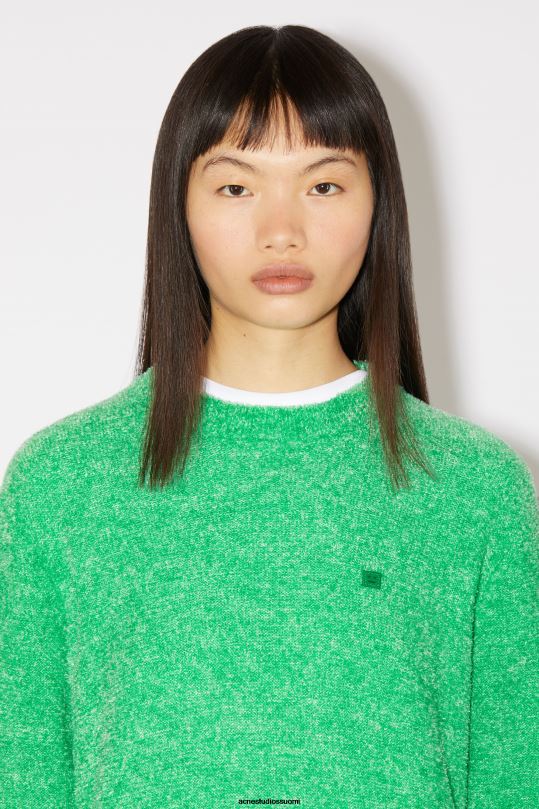 Acne Studios vaatteet kirkkaanvihreä 0VF2B83 pyöreä kaula-aukkoinen unisex-neulepusero