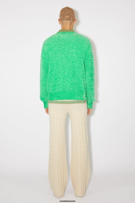 Acne Studios vaatteet kirkkaanvihreä 0VF2B929 pyöreä kaula-aukkoinen unisex-neulepusero